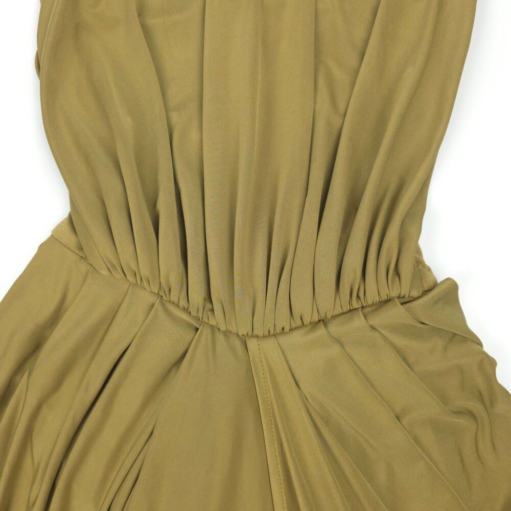 HOUSE OF CB Vittoria Draped Halter Maxi Dress Olive Romantic Svelte Goddess Boho - Picture 4 of 15